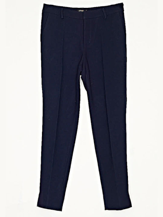 Cuca Women's High-waisted Fabric Trousers Blue