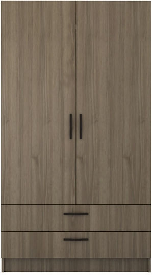 Doppeltür Kleiderschrank Victoria Walnut 100x60x181cm