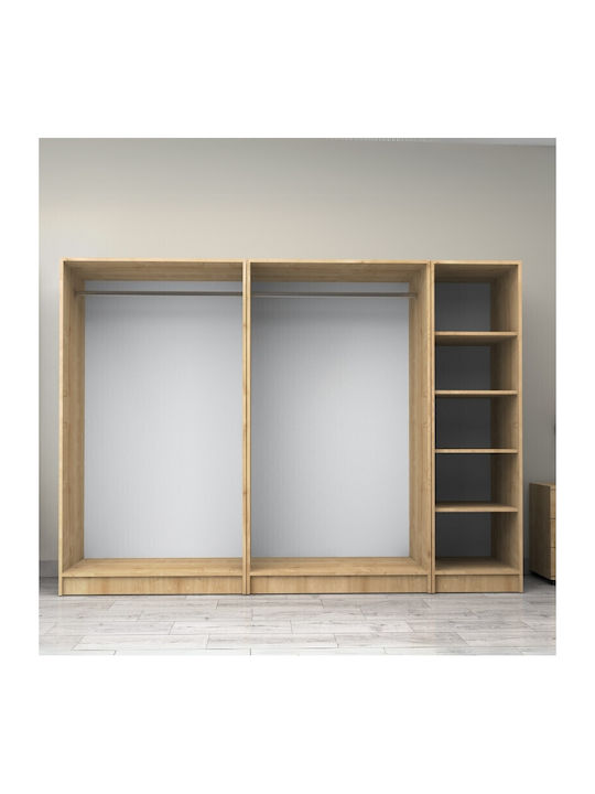 Fünf Türen Kleiderschrank Victoria Natural Beech 250x60x181cm