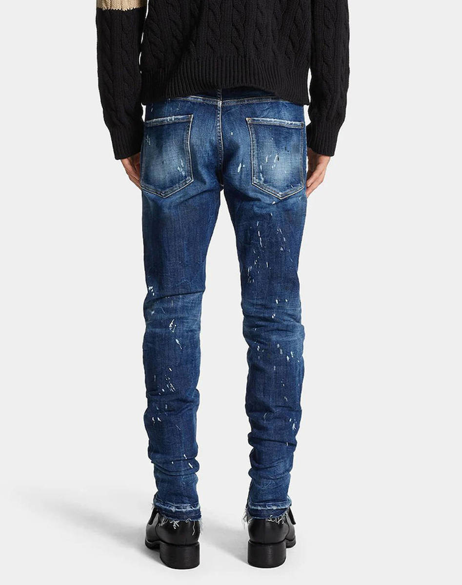 Dsquared2 Skater Men's Jeans Pants with Slim Fit Denim Blue