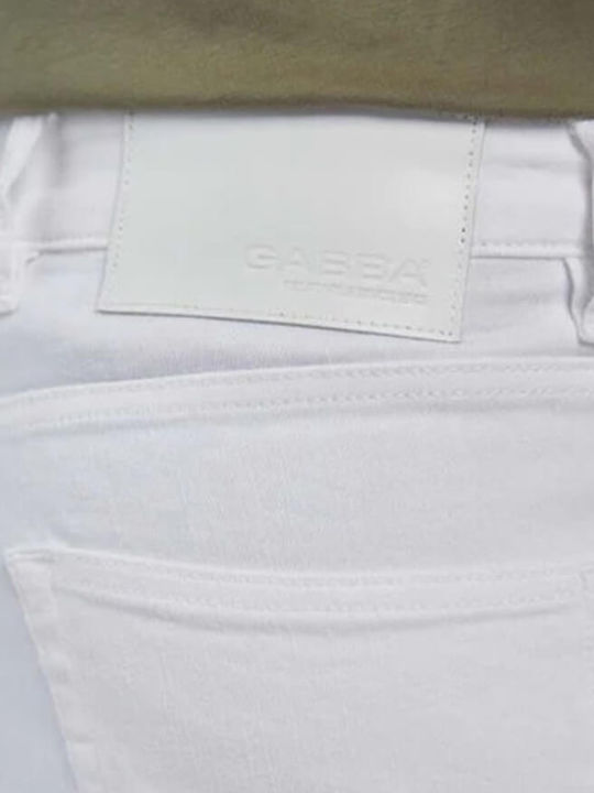 Herren Jeanshose Elastisch White