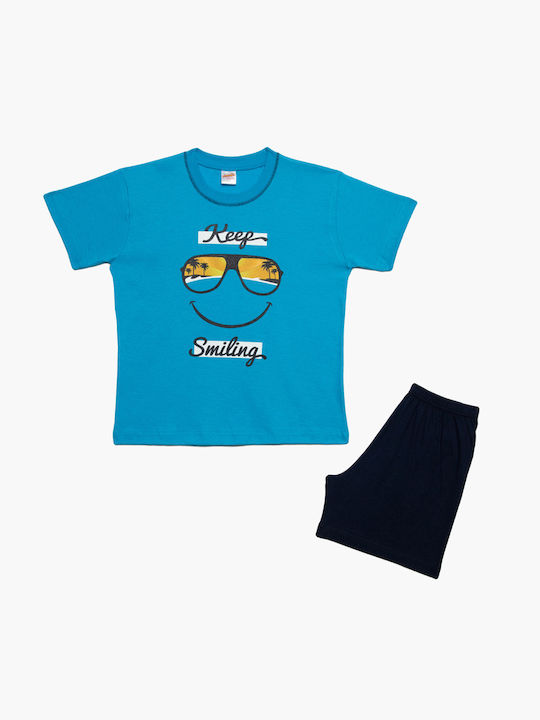 Minerva Kids Pyjamas Summer Cotton Blue