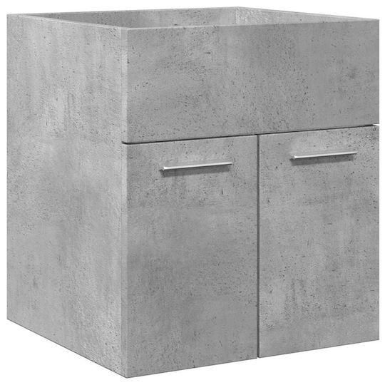 vidaXL Πάγκος με Νιπτήρα Μ41xΒ38.5xΥ46cm Γκρι Σκυροδέματος