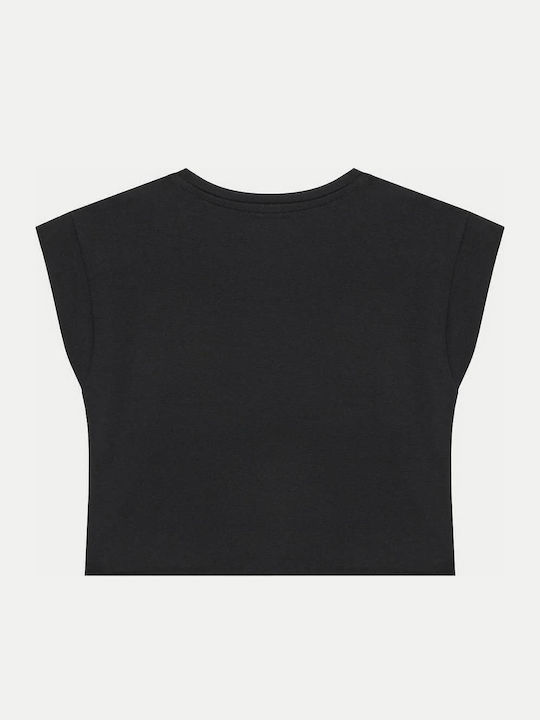 Παιδικό Crop Top Κοντομάνικο Black