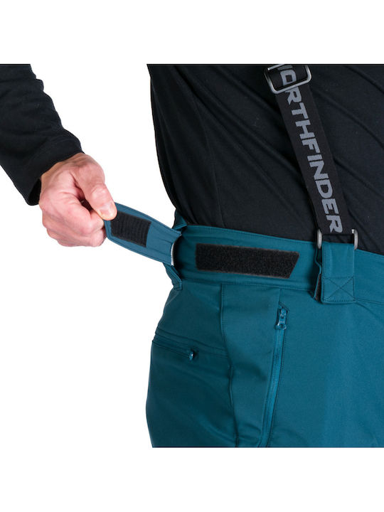 Northfinder NO-3975SNW-526 Men's Trousers for Ski & Snowboard Soft Shell Blue