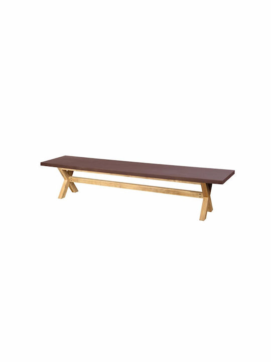 Pompei Bench Outdoor Wooden 200x40x200cm