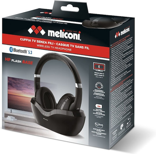 Meliconi Wireless / Wired Over Ear Headphones with 20 hours of Operation and Quick Charge Black
