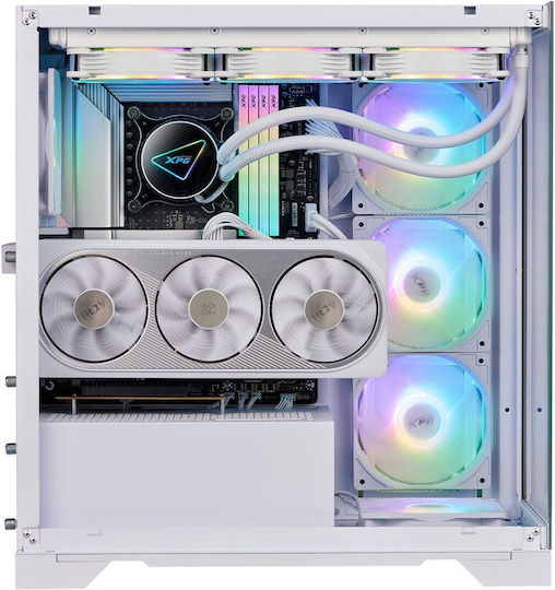 Adata Invader X Gaming Middle Tower Carcasă PC cu Deschidere Laterală Albă