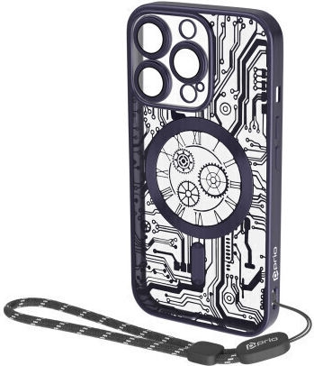 Prio Elegante Magsafe Rückseiten Umschlag Silikon / Gehärtetes Glas Schwarz (iPhone 16)