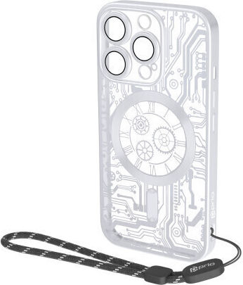 Prio Elegant Magsafe Silicone Back Cover Silver for iPhone 16 Pro Max