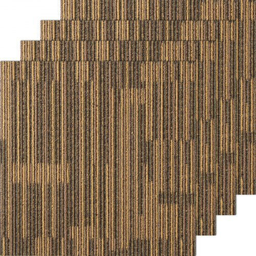 Vevor Carpet Tiles 20"x20" Built-in Padding 12 Pieces Brown Kcxfkdt2020ypi6hyv0