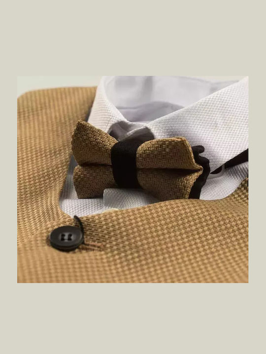 Online Boys Baptism Suit with Vest Beige