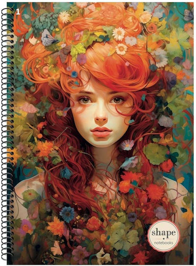 Shape Notebooks Spiral Caiet Cu dungi A4 3 de Subiecte Shape 1buc
