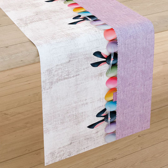Saint Clair Easter 06 Polyester Gray Tablecloth 160x40x160cm
