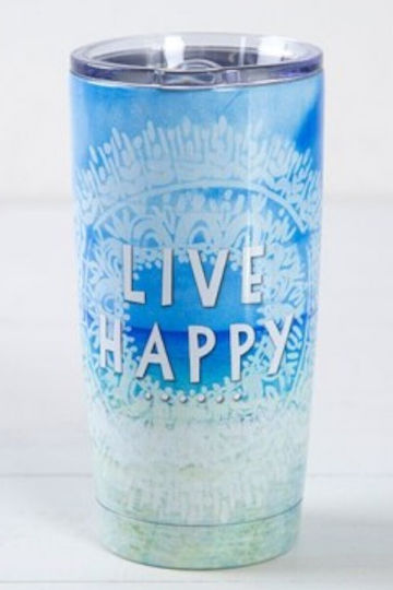 Natural Life Live Happy Ποτήρι Θερμός Ανοξείδωτο 500ml Natural Life