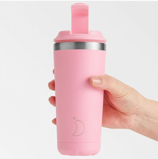 Chilly's Original Ποτήρι Θερμός Ανοξείδωτο BPA Free 500ml Pastel Pin