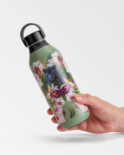 Chilly's Series 2 Urban Murals Bottle Thermos Stainless Steel BPA Free 500ml Orchid Panther