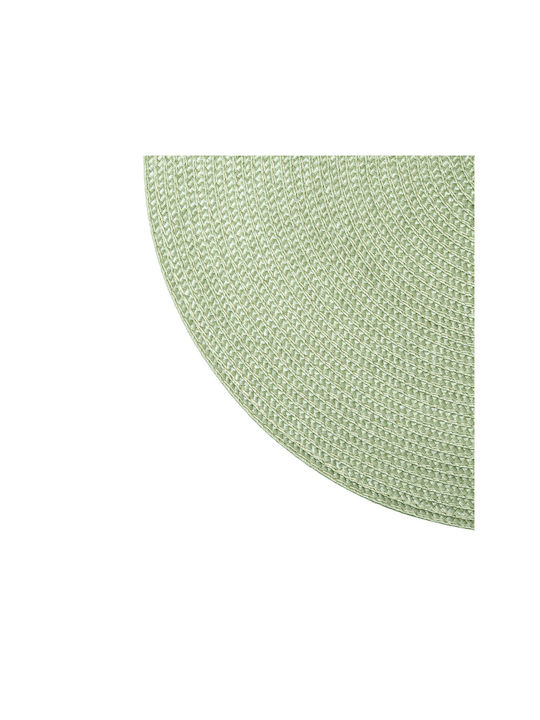 Atmosphera Round Fabric Placemat Green 38cm