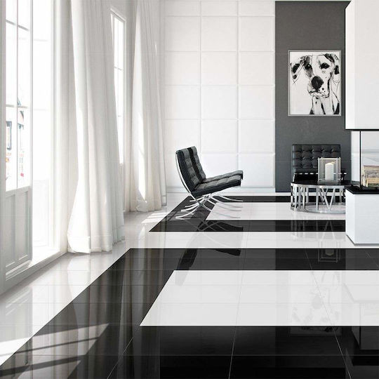 Karag Super Floor Interior Gloss Porcelain Tile 60x60cm Black