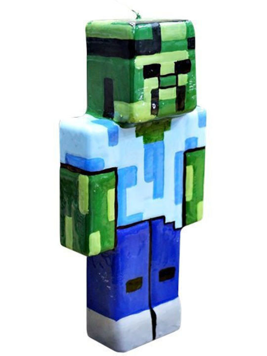 Minecraft Λαμπάδα Minecraft Μπλε (Διάφορα Σχέδια) Μπλε/Πράσινη