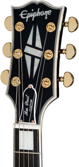 Epiphone Les Paul Custom Elektrische Gitarre Einfacher Schnitt Schwarz mit Tasche