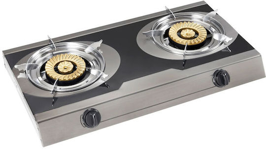 Elite Elite Liquid Gas Countertop Double Burner Inox