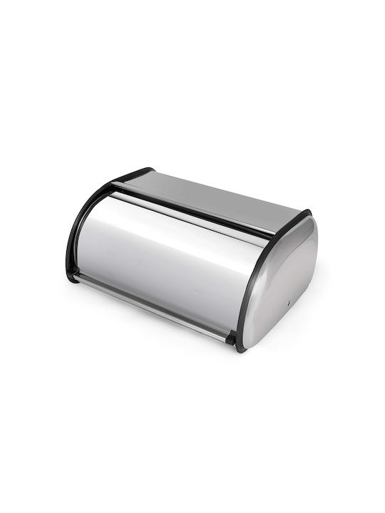 Muhler Ψωμιέρα με Καπάκι Μεταλλική Ασημί 35x23x14.5cm Muhler Ψωμιέρα με Καπάκι Μεταλλική Ασημί 35x23x14.5cm