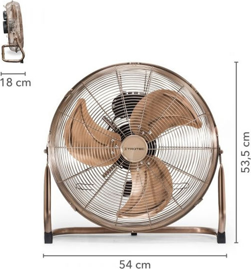 Trotec Ανεμιστήρας Δαπέδου 100W Διαμέτρου 45cm Μπρούτζινος