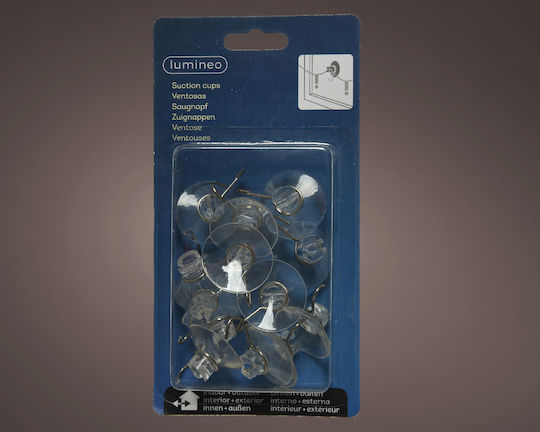 Kaemingk 485065 Cremăstrașuri cu ventuză de aspirație Plastice Transparente 12buc Kaemingk 485065 Cremăstrașuri cu ventuză de aspirație Plastice Transparente 12buc