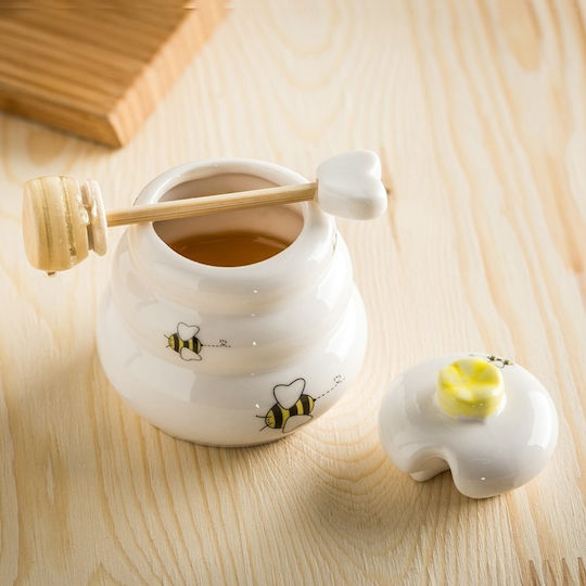 Gadget Master Oală de miere Ceramică Alb 100ml 1pcs