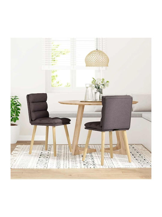 Dining Room Fabric Chair Dark Brown 45x54x86cm 2pcs