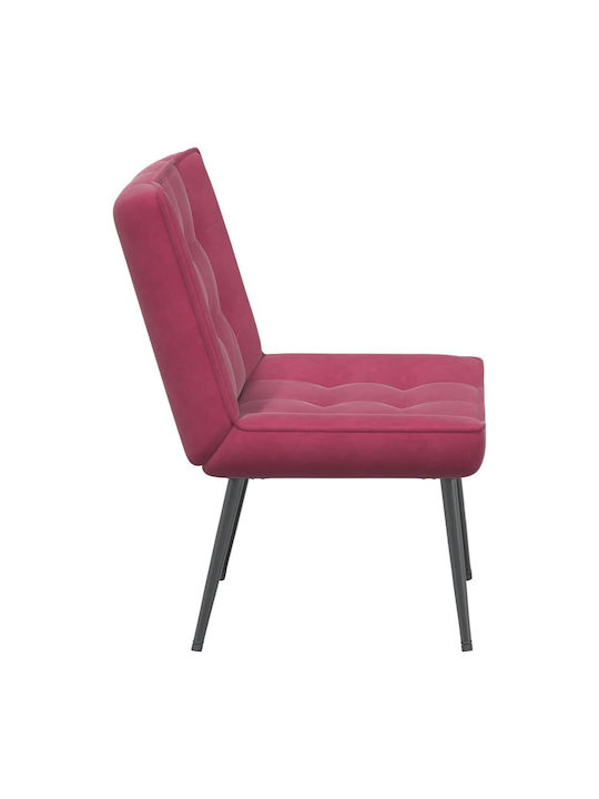 Scaun De Relaxare Cu Puf Din Catifea Roșu Vin 64x74x84cm