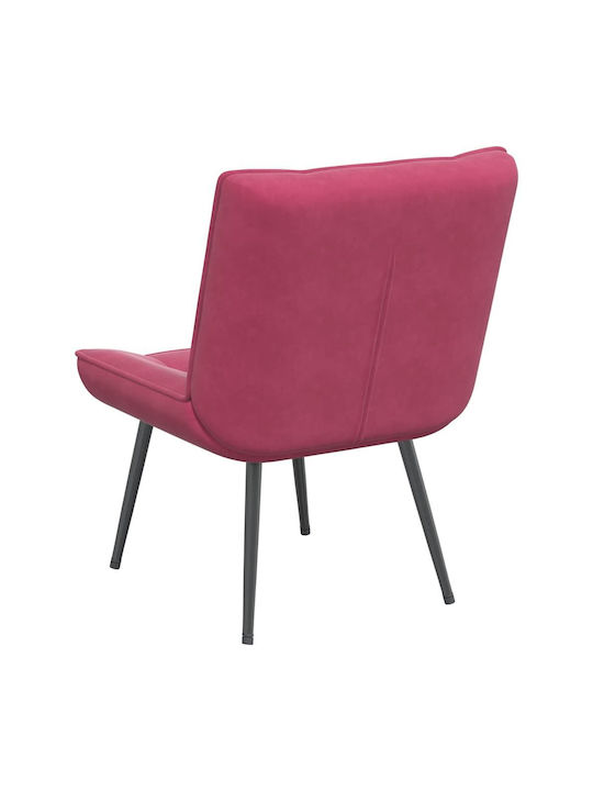 Scaun De Relaxare Cu Puf Din Catifea Roșu Vin 64x74x84cm