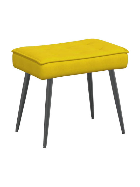 Sessel mit Fußhocker Samt Yellow 64x74x84cm