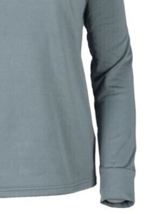 Χειμερινή Γυναικεία Fleece Μπλούζα Μακρυμάνικη με Φερμουάρ Khaki