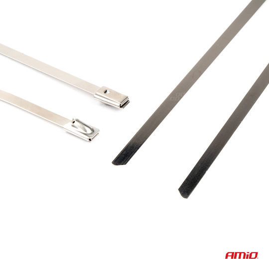 AMiO Plastic Cable Ties 400mmx4.6mm In Gray Colour 100 Pieces 04325
