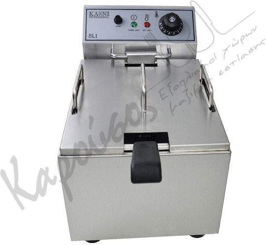 Karni Electric Fryer 3.25kW Capacity 8lt 26x41.5x33.5cm Hefa
