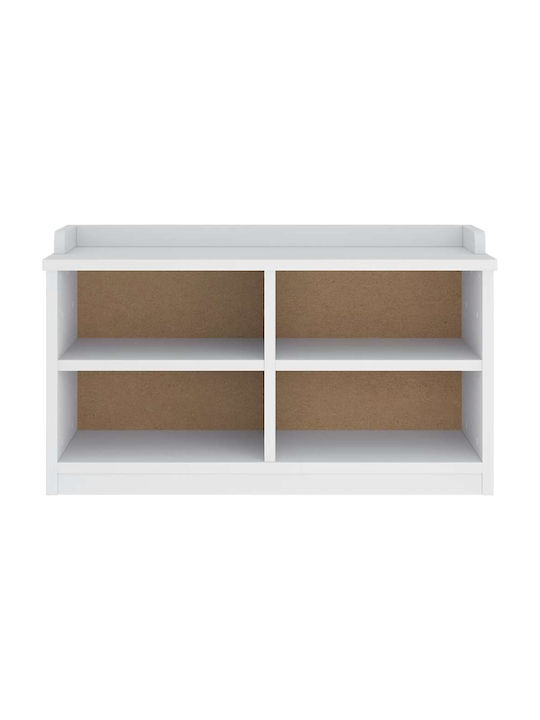 Sandens Mobilier de Intrare cu Dulap pentru Pantofi & Bancă Alb 87x40x50cm