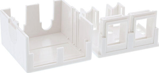 Inline Aufputz-Gehäuse Keystone 2x RJ45 Weiß
