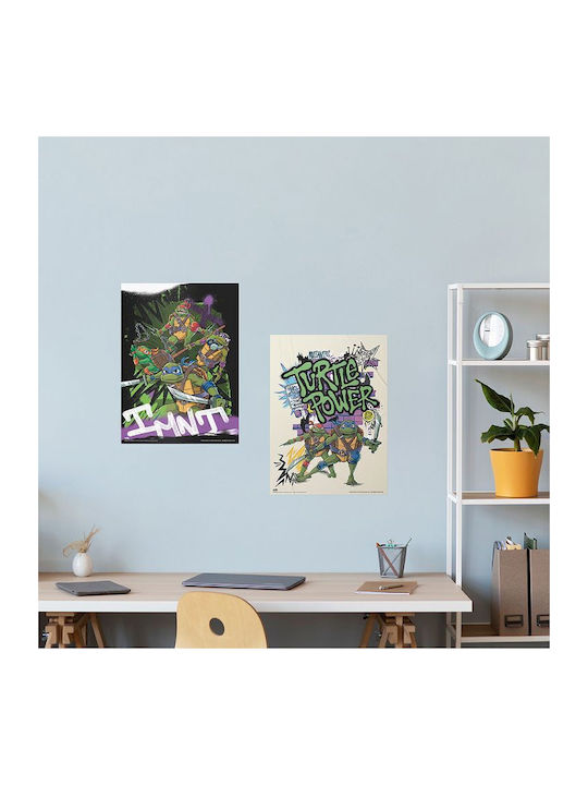 Set of 2 Mini Posters 38x52cm Teenage Mutant Ninja Turtles TMNT Anime Collection
