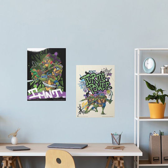 Set of 2 Mini Posters 38x52cm Teenage Mutant Ninja Turtles TMNT Anime Collection
