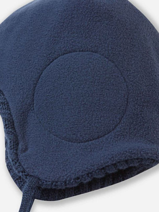 Kinder Mütze Stoff Blau