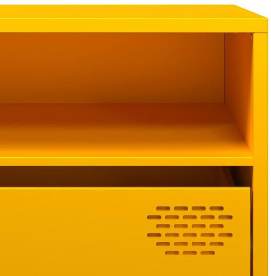 vidaXL TV-Ständer Metall Gelbe Senfgelb M202xT39xH43.5cm