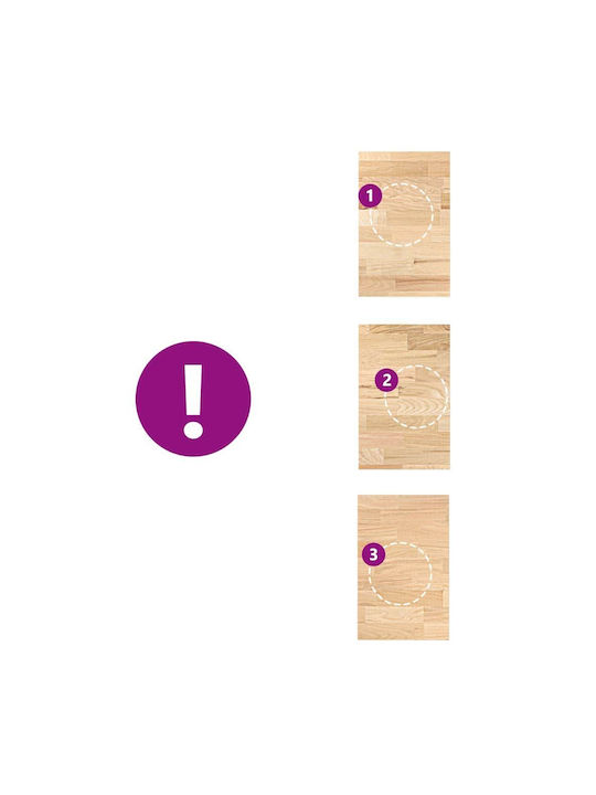 vidaXL Rechteckige Theke aus Massivholz in Brauner Holzschatten Farbe 40x63,5x2,7cm 4008995