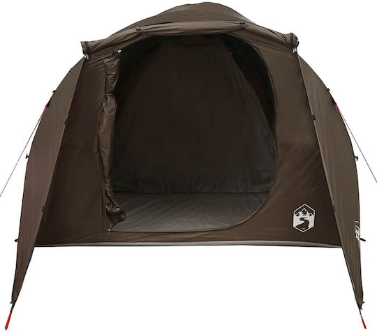 vidaXL Camping Tent Tunnel Brown for 6 People 564x260x185cm