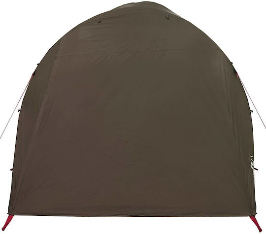vidaXL Camping Tent Tunnel Brown for 6 People 564x260x185cm