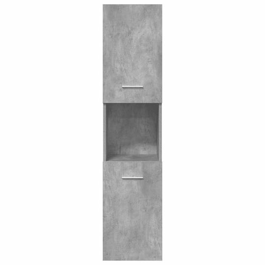 vidaXL Countertop with Sink, Mirror & Column L61xW18xH39cm Grey Concrete