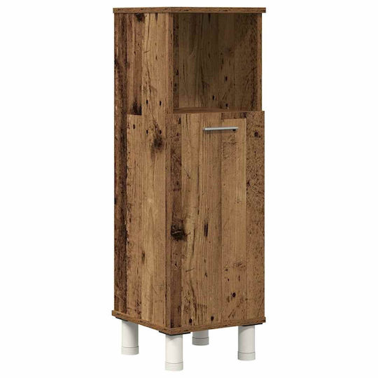 vidaXL Waschtisch mit Waschbecken, Spiegel & Säule Old Wood