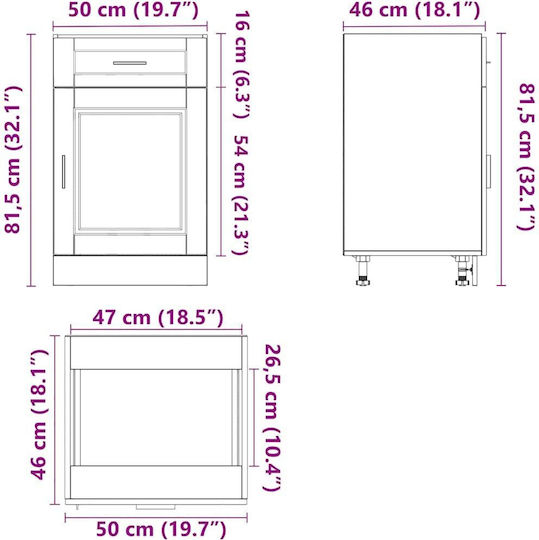 Alb 50x46x81.5buc
