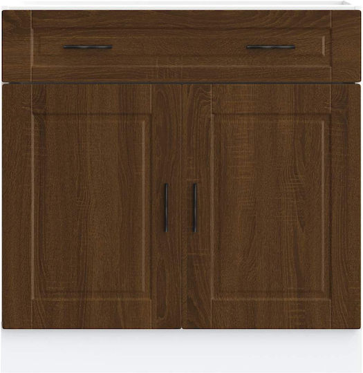 Floor Cabinet Brown Oak 80x46x81.5cm